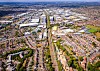 Drone image of Slough Trading Estate, one of Europe’s largest industrial business parks, with warehouses, factories, and nearby residential zones—perfect for industry, logistics, and economy topics. pic: Alexey Fedorenko / Shutterstock
