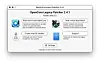 The main Open Core Legacy Patcher window for version 2.4.1, showing 5 buttons:

1. 'Build and Install OpenCore'
2. 'Create macOS Installer'
3. 'Post-install Root Patch'
4. 'Support'
And centred at the bottom, a smaller 'Settings' button.
