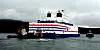 Russian floating nuclear power station, Akademik Lomonosov, being transported, 23 August 2019 .