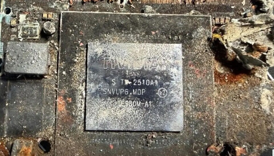 The Nvidia Jetson Orin chip recovered from a wrecked Russian missile