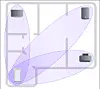 Comcast diagram depicting how Wi-Fi sensing areas are established within the home