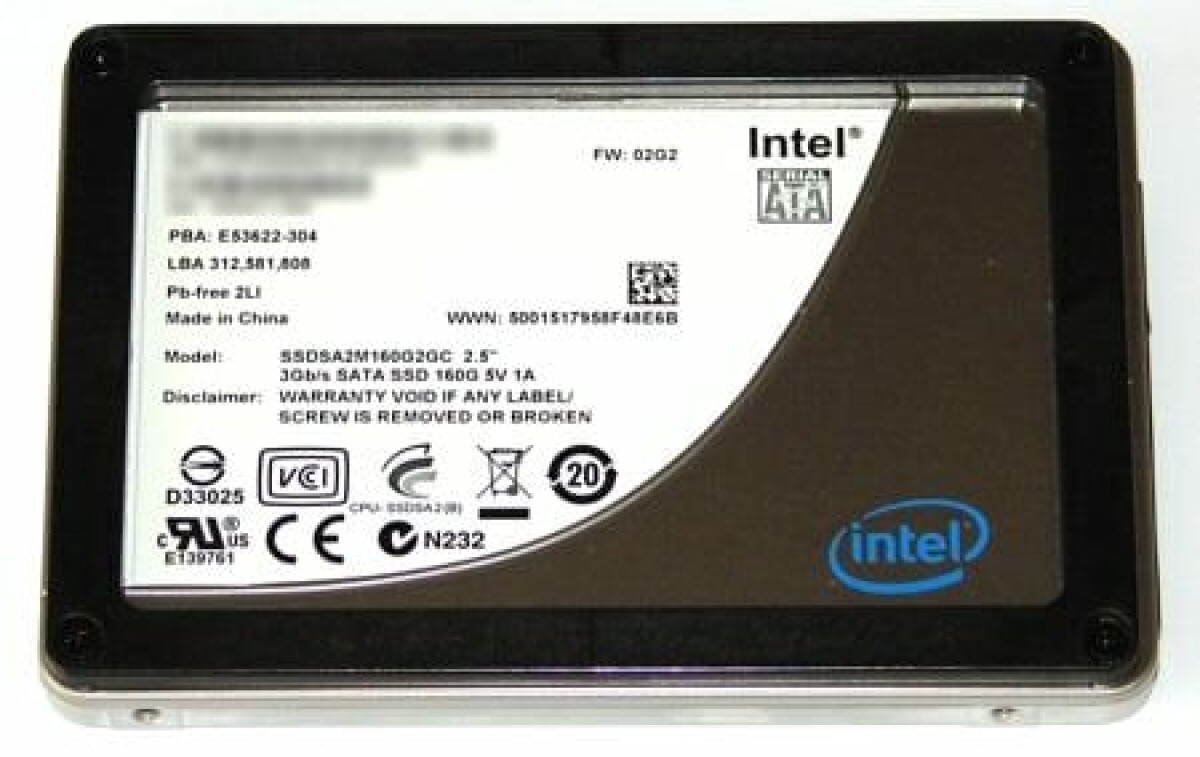 Intel X25-M 34nm Flash SSD
