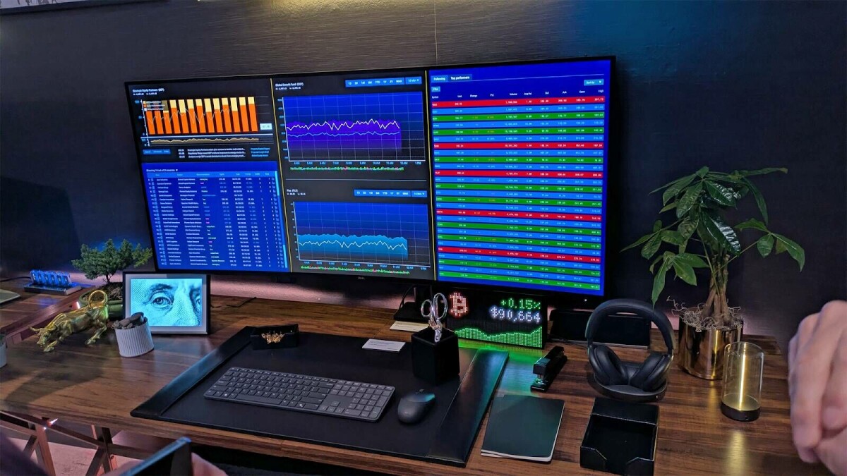 Super-mega 52-inch Dell monitor like four screens in one
