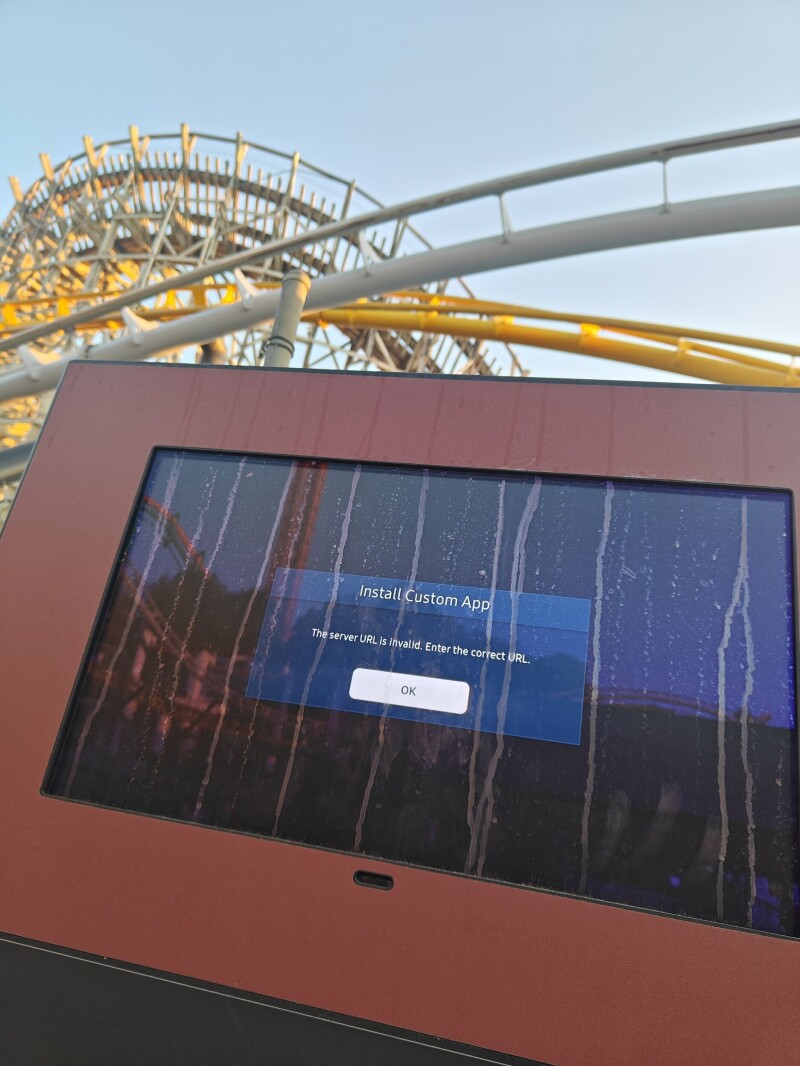 The roller coaster works, but the Six Flags kiosk has gone off the rails